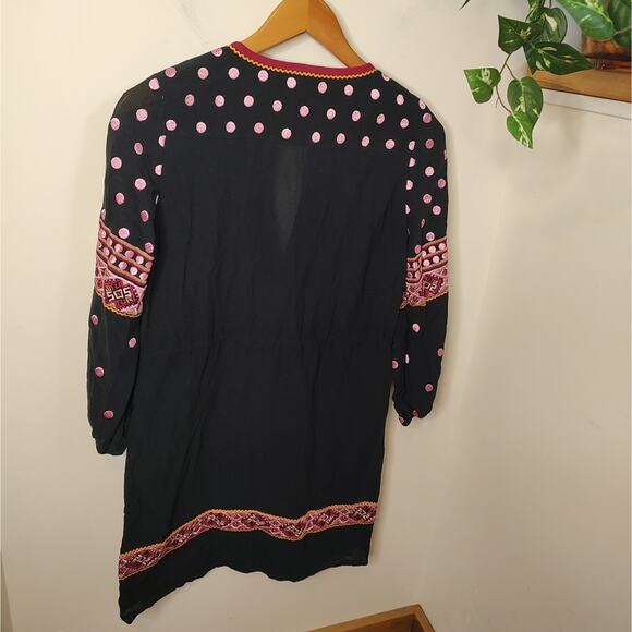 Figue Savannah Tasseled Embroidered Dress Size XS - Picture 5 of 10